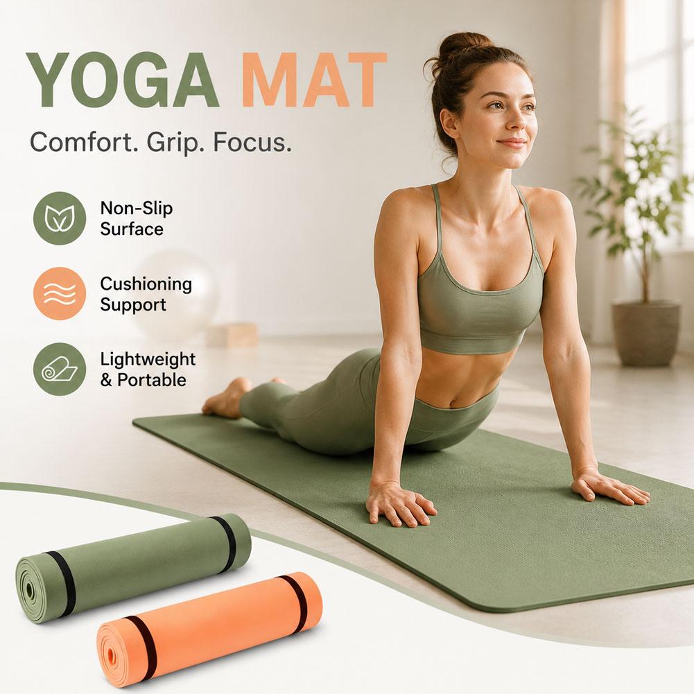Pilates Yoga Matte - Tikar Yoga 180X50Cm Selimut Tikar Olahraga