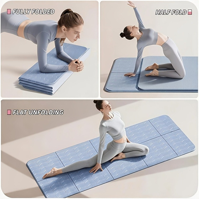 Pilates Yoga Mat Thickness - Matras Yoga Lipat Anti-Selip Ekstra Tebal,