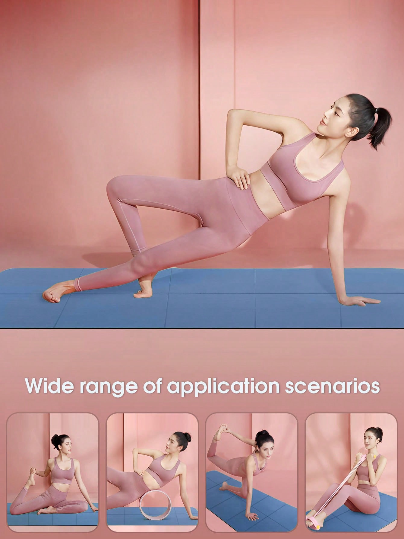 Pilates Yoga Matte - Matras Yoga Lipat Biru Tua Ramah