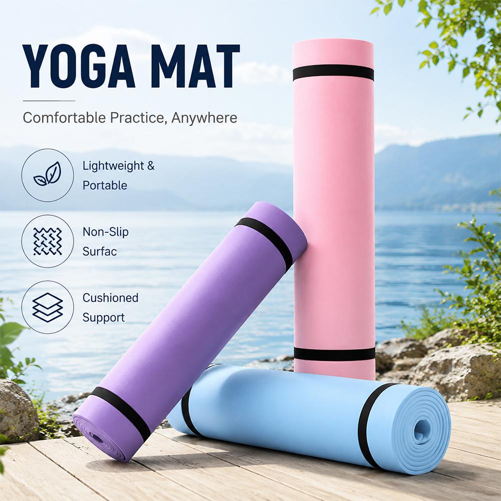 Pilates Yoga Mat Thickness - 1/2 Buah Tikar Yoga Tebal Anti-selip