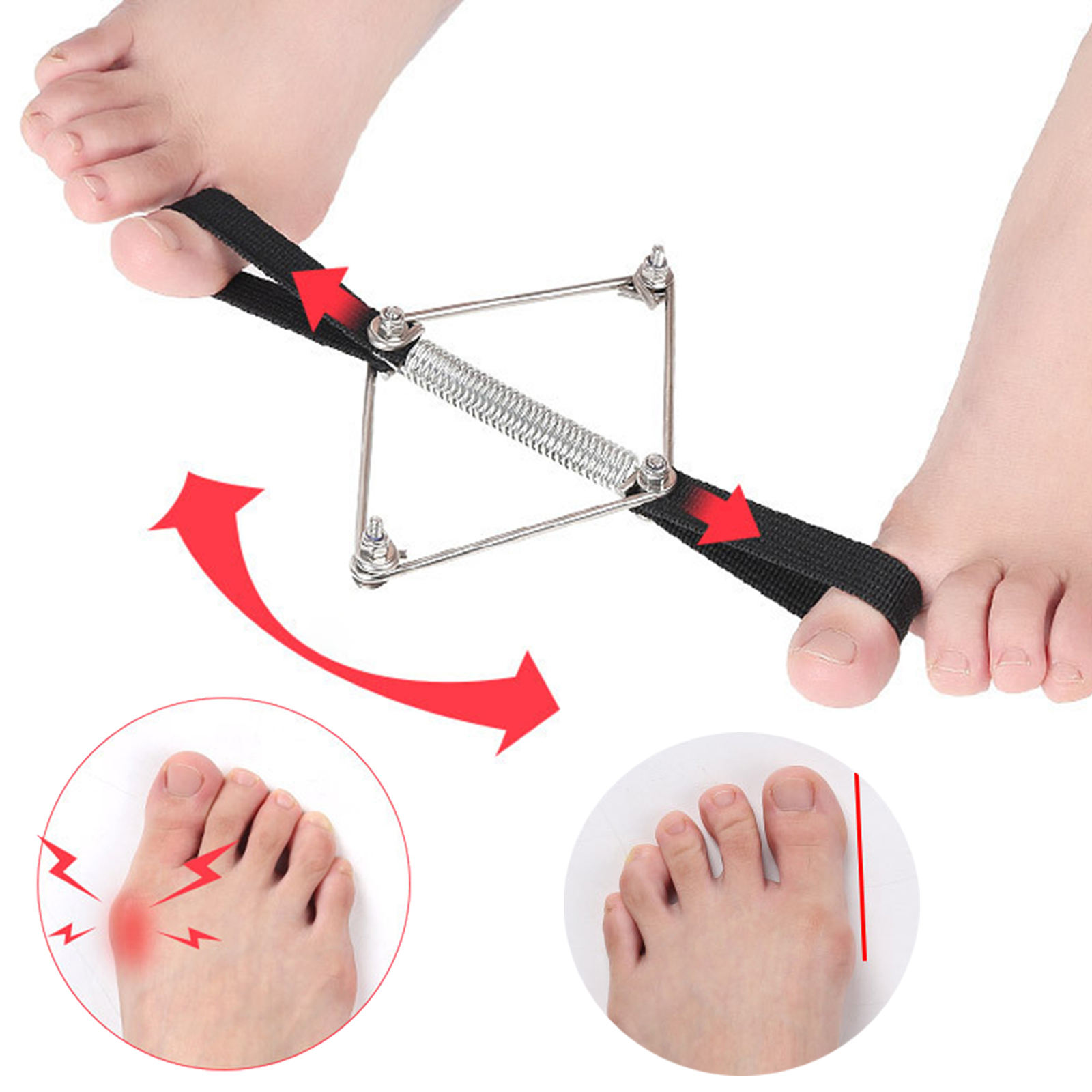 Pilates Yoga Wellness - Bunion Korektor Nilon Baja Lembut Jari