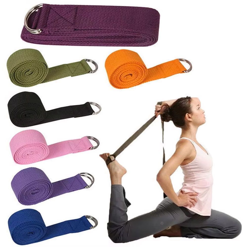 Pilates Yoga Bar - Tali Yoga Olahraga 180Cm Katun Tahan