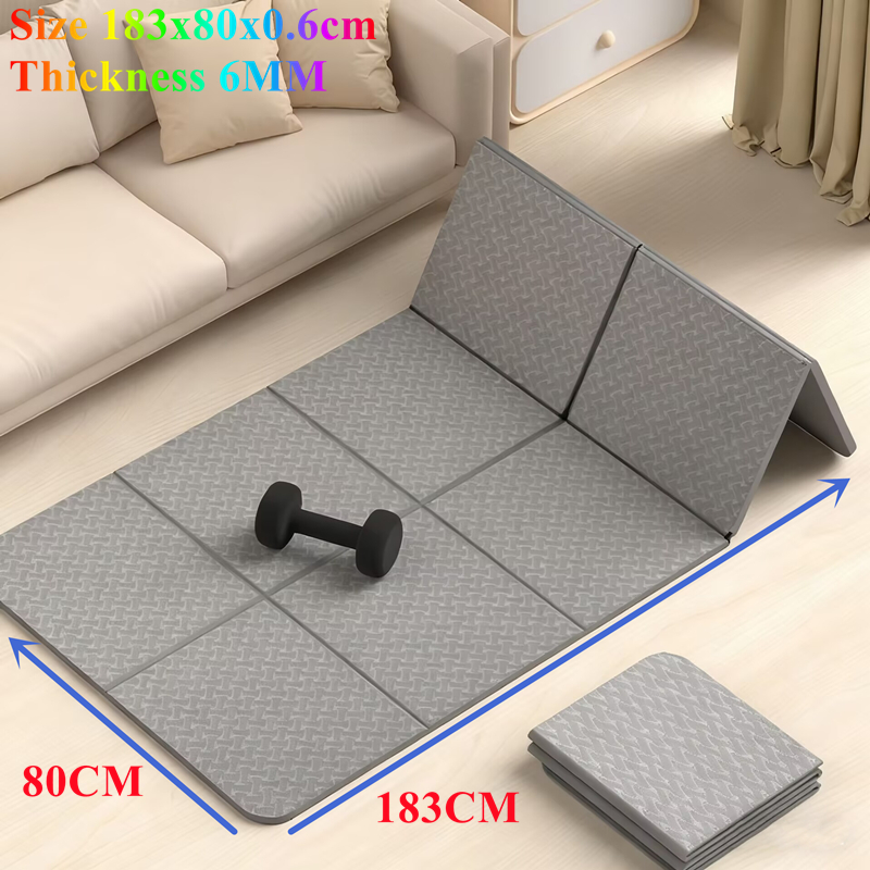 Matras Yoga Lipat Anti-selip T - Pilates Yoga Matte ulasan dan harga