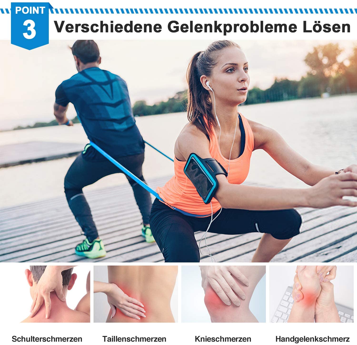 Pita Kebugaran Elastis 3 Buah  - Pilates Yoga Bar ulasan dan harga