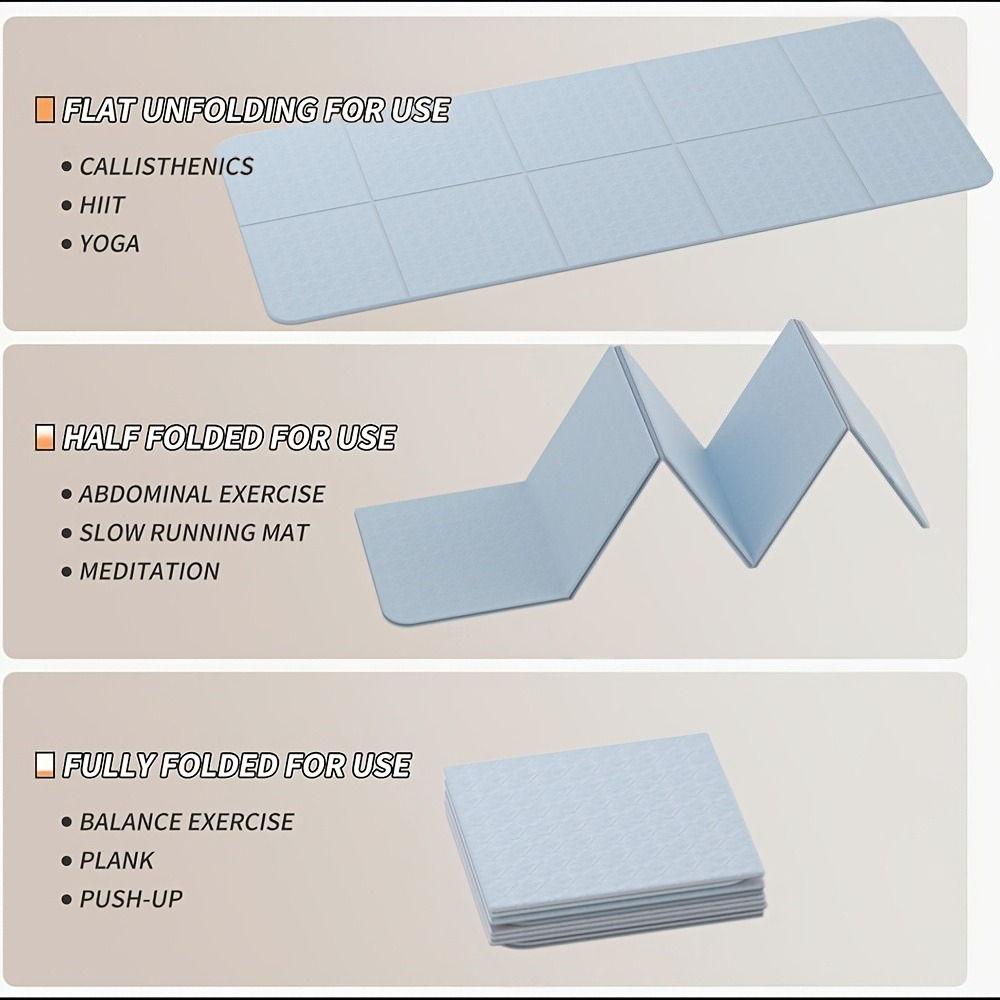 Matras Yoga Lipat Anti-Selip E - Pilates Yoga Mat Thickness ulasan dan harga
