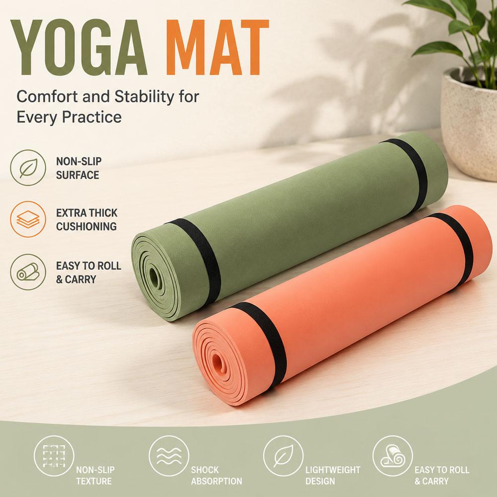 1/2 Buah Tikar Yoga Tebal Anti - Pilates Yoga Matte ulasan dan harga