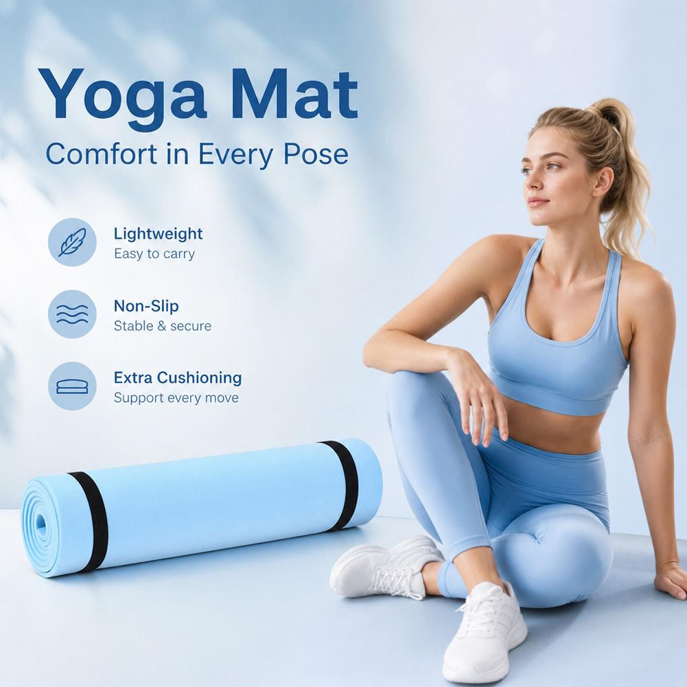 1/2 Buah Tikar Yoga Tebal Anti - Pilates Yoga Mat Thickness ulasan dan harga