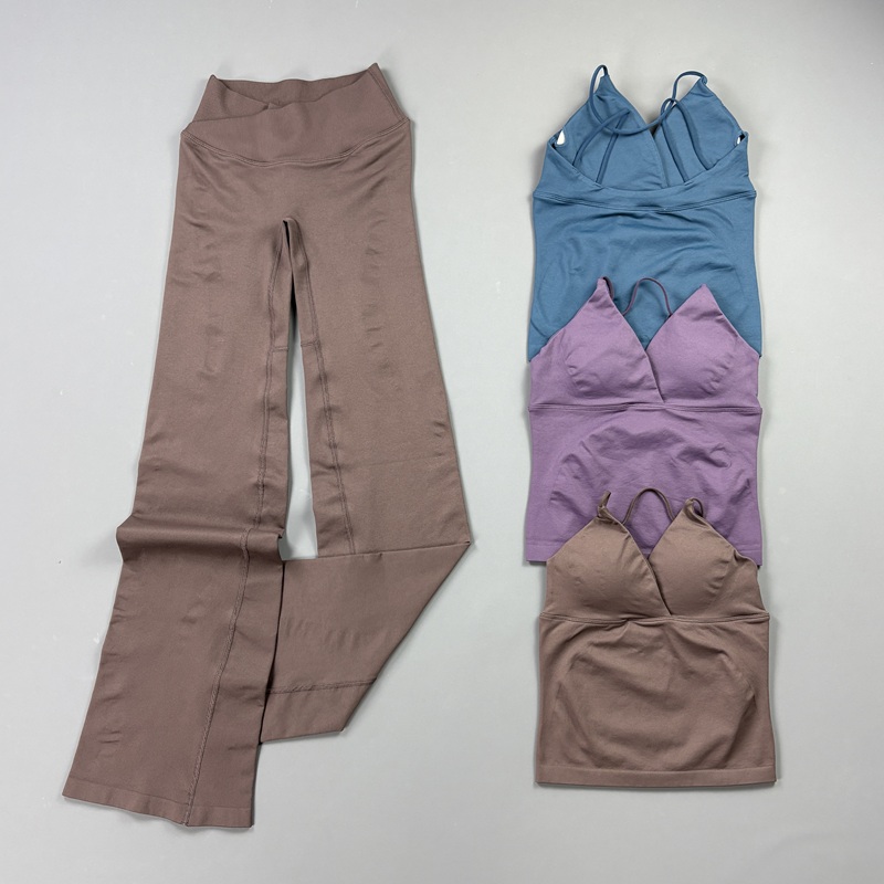2Pcs Set Yoga Wanita Tanpa Jah - Pilates Yoga Leggings ulasan dan harga