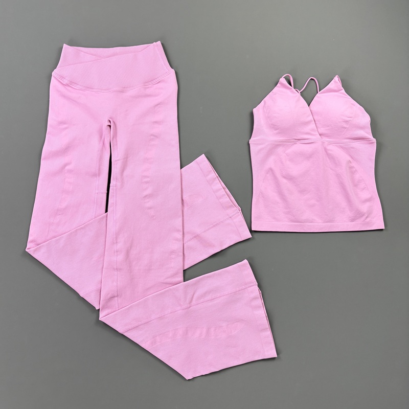 2Pcs Set Yoga Wanita Tanpa Jah - Pilates Yoga Leggings ulasan dan harga